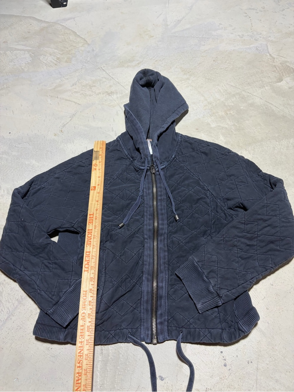 Free people Quilted Hooded Jacket small back zip - Picture 2 of 7